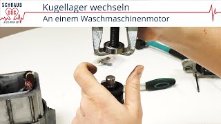 Kugellager wechseln Am Beispiel eines Waschmaschinenmotors [upl. by Essirehs251]