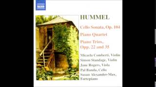 Johann Nepomuk Hummel Piano Quartet in G major Op posth [upl. by Orr]