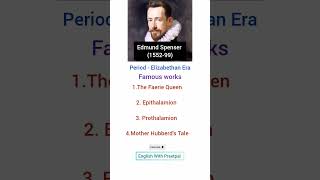 Edmund Spenser famous works englishliterature educationalvideo shortsvideo [upl. by Fullerton391]