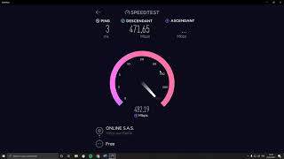 Test débit connecté en ethernet via le répéteur wifi FREEBOX POP [upl. by Meikah559]