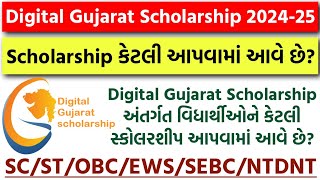 Digital Gujarat Scholarship 202425  કેટલા રૂપિયા સ્કોલરશીપ મળશે  SCSTOBCEWS Scholarship 2024 [upl. by Zurciram488]