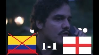 Un supporter anglais chambre Escobar après lélimination de la Colombie [upl. by Ennyletak318]