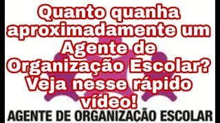 Quanto ganha aproximadamente um Agente de Organização Escolar [upl. by Elison]