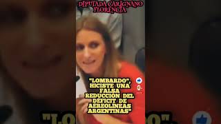 Diputada CarignanoLombardo hizo un falso deficit de Aero líneas Argentinasshortsmileiaerolineas [upl. by Amhser282]