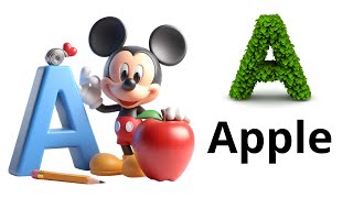 Phonics Song with Mickey  A For Apple  ABC Alphabet Songs for Children [upl. by Urien]