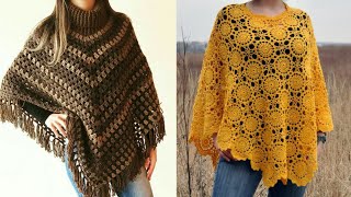 Crochet ponchos shawls ideas  crochet poncho shawl patterns crochet poncho crochet cape shawl [upl. by Jordain]