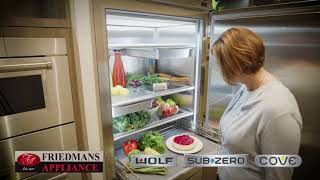 Friedmans Appliance SubZero Wolf Cove POSSIBILITIES [upl. by Ydnamron160]