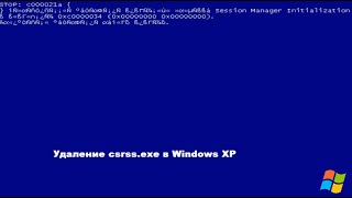 Удаление csrssexe в Windows XP [upl. by Caro]