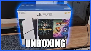 COMPREI UM PLAYSTATION 5 SLIM  UNBOXING [upl. by Burlie371]