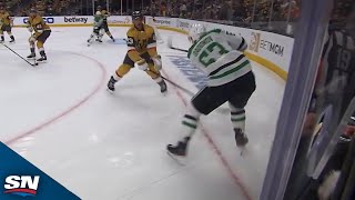 Stars Evgenii Dadonov Banks One Off Logan Thompsons Mask From Sharp Angle [upl. by Bergwall591]