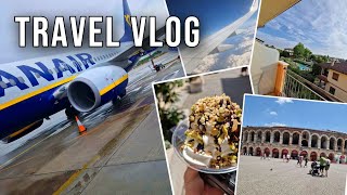 Travel Vlog Italy  Ryanair flight to Bologna × Verona Gardaland My first time solo traveling [upl. by Stoughton]