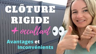 CLÔTURE rigide avec OCCULTANT  avantages et inconvénients [upl. by Bellew]