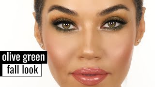 Olive Green Fall Makeup Look  Eman [upl. by Nilcaj]