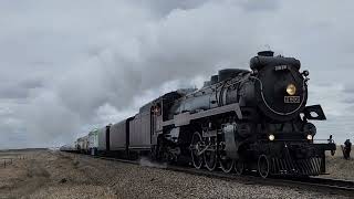 CPKC Final Spike Steam Tour April 26 2024 Brooks Subdivision Mile 15738 Indus Alberta Eastbound [upl. by Ena]