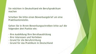 Bewerbung  schriftliche Prüfung B2 Telc [upl. by Jobie]