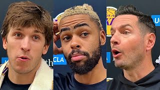 Lakers FULL Practice Interviews D’Angelo Russell Austin Reaves JJ Redick [upl. by Mikiso]