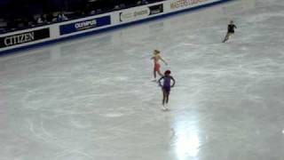 Four Continents 2009 Ladies SP Warm upYuNa KimJoannie RochetteVancouver [upl. by Phyllida]