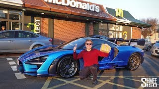 MCDONALDS DRIVE THRU with My McLaren Senna [upl. by Hauhsoj]