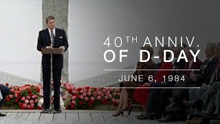 Normandy Speech Ceremony Commemorating the 40th Anniversary of the Normandy Invasion DDay 6684 [upl. by Torr2]