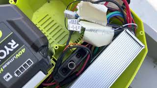 Using ebike controller on Ryobi lawnmower [upl. by Rabma]