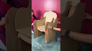 Beautiful Sofa Craft using Waste Plastic Chair short reel viral youtubeshort diycraft trending [upl. by Garbers]