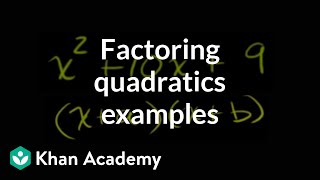 More examples of factoring quadratics with a leading coefficient of 1  Algebra II  Khan Academy [upl. by Adnauqahs]