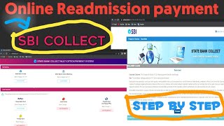 How to do Online Readmission Payment through SBI COLLECT in Educational institutionssbicollect [upl. by Heringer]