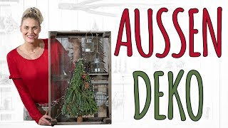 AUSSEN DEKO FÜR WEIHNACHTEN  WINTERLICHE DEKO FÜR DIE HAUSWAND  DIY [upl. by Nrol]