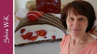 Yogurette mit Erdbeeren  Erdbeerkuchen ohne Backen [upl. by Gerhard]