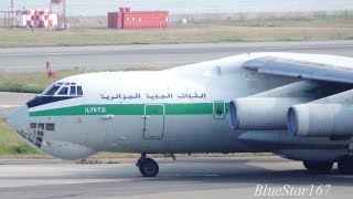 Great Engine Sound Algerian Air Force Ilyushin Il76TD 7TWIU takeoff from KIXRJBB Kansai 24L [upl. by Erodisi308]