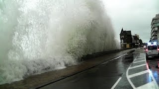 SaintMalo Grande Marée 2014 Vagues Bretagne Springflut Tide Marea huge waves [upl. by Eltsirhc]