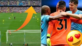 Ederson Produces Incredible GoalKick Assist For Sergio Aguero 👍 [upl. by Eittam353]