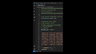How to translate DNA into protein python [upl. by Reina]