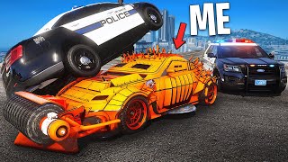 Trolling Cops with 100 Craziest Cars GTA 5 RP [upl. by Enialed]