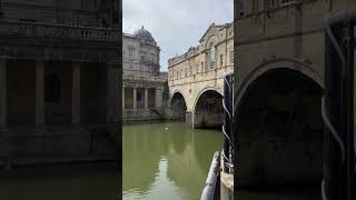 Bath Somerset  England  Pulteney Bridge Pulteney Weir  River Avon [upl. by Artus590]