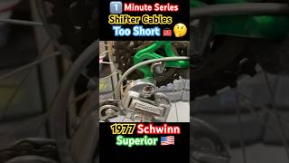 Schwinn shifter cables are not long enough 🤔🧰 bicycle restoration automobile vintage schwinn [upl. by Rus]