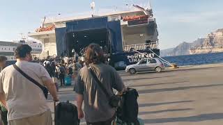 Santorini Ferry Port to Heraklion by Seajet Ferry [upl. by Godspeed]