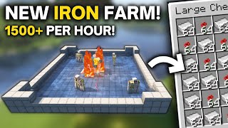 Minecraft New IRON Farm in 121 Bedrock  NEW DESIGN [upl. by Michella535]