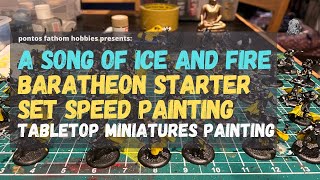 Baratheon Starter Set  ASOIAF Miniature Speed Painting [upl. by Sudbury]