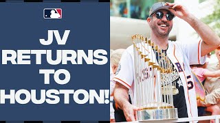 Justin Verlander returns to Houston where he won TWO World Series titles Astros career highlights [upl. by Eldreeda]