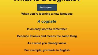 What is a cognate [upl. by Haela362]