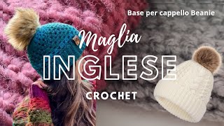 Base cappello uncinetto colletti polsini in quotfinta maglia inglesequot [upl. by Nosro]