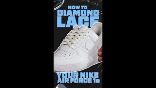 How To Lace Nike Air Force 1s Diamond Lacing [upl. by Aihsetel]