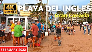 Gran Canaria Playa del Ingles Anexo 2 February 2 2022 🔴 Beach to Corallium Dunamar Hotel [upl. by Radford]