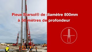 Record de pieu Starsol® à 50 m de profondeur [upl. by Yecats]