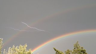 Incredible rainbow with lightning [upl. by Debi]