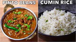 How To Make PINTO BEANS CURRY amp CUMIN RICE  Rajma Masala  Jeera Rice [upl. by Bernie]