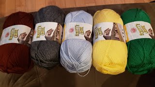 Yarn Unboxing from Lionbrands recent Schitts Creek Yarn Sale [upl. by Rehteh]