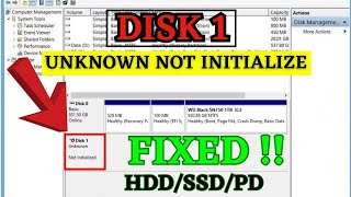 HDD unknown Not initialized in Windows 10 under Different Situations  MBR Rebuild Problem [upl. by Navar]