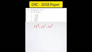 DSC  MATHS 2018 QNO1 [upl. by Deibel]